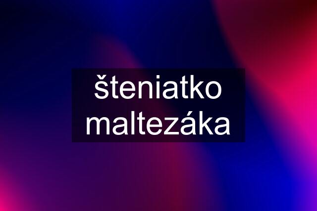 šteniatko maltezáka