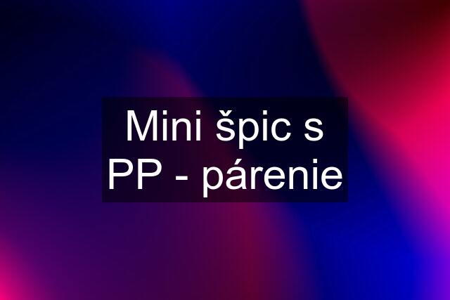 Mini špic s PP - párenie