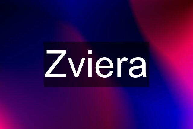 Zviera