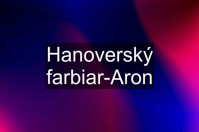 Hanoverský farbiar-Aron