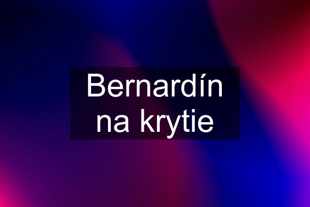 Bernardín na krytie