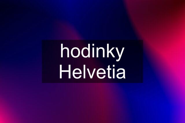 hodinky Helvetia