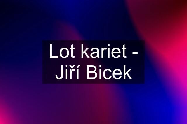 Lot kariet - Jiří Bicek