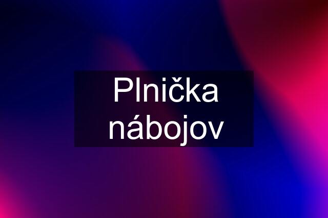 Plnička nábojov