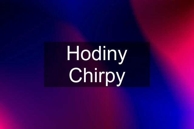 Hodiny Chirpy