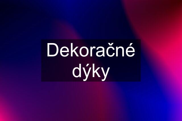 Dekoračné dýky