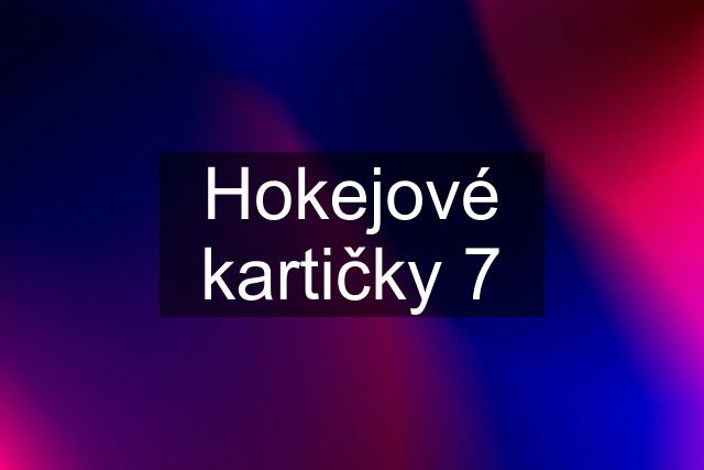 Hokejové kartičky 7