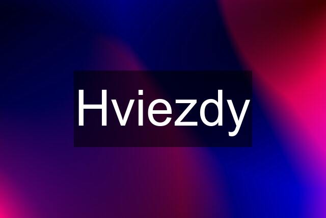 Hviezdy