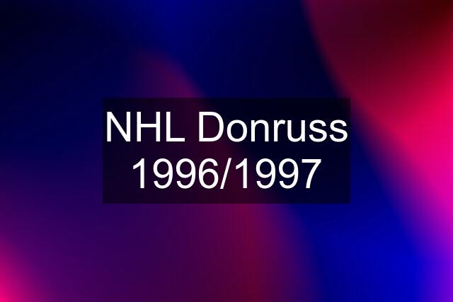 NHL Donruss 1996/1997