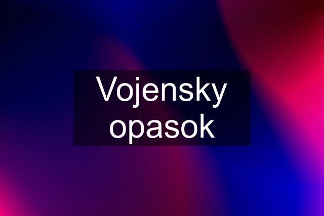 Vojensky opasok