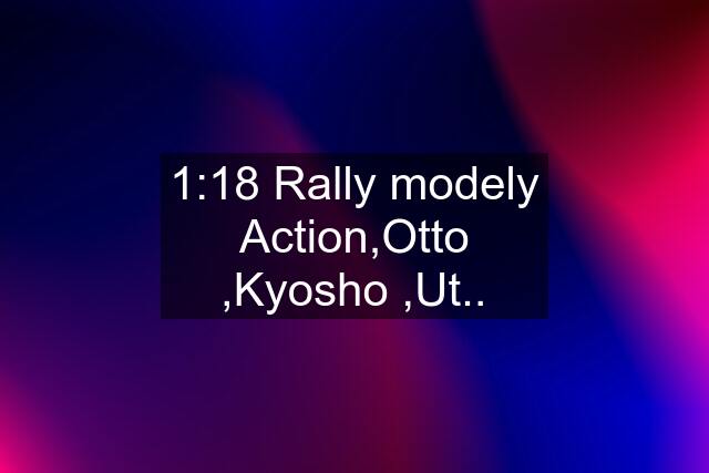 1:18 Rally modely Action,Otto ,Kyosho ,Ut..