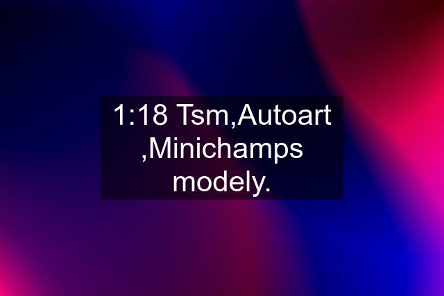 1:18 Tsm,Autoart ,Minichamps modely.