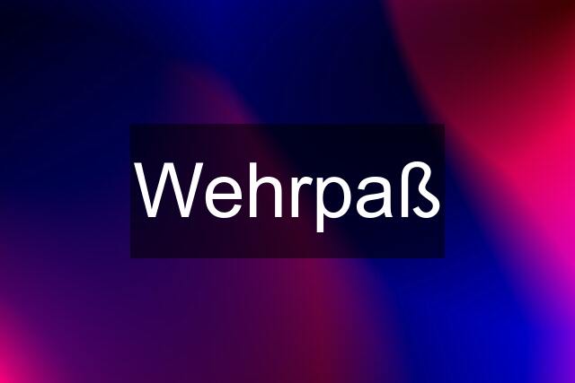 Wehrpaß