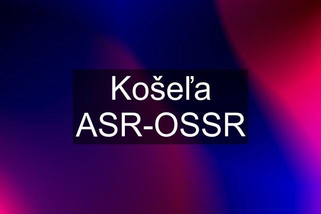 Košeľa ASR-OSSR