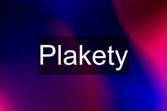 Plakety