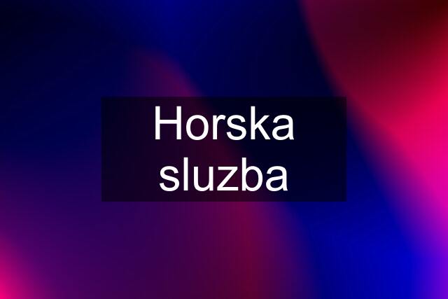 Horska sluzba