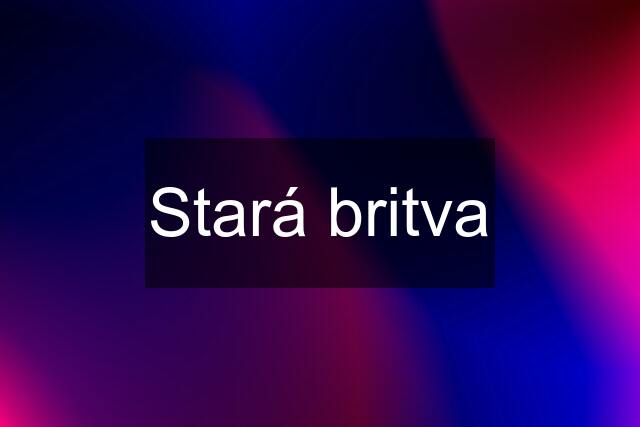 Stará britva