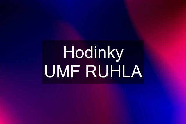 Hodinky UMF RUHLA