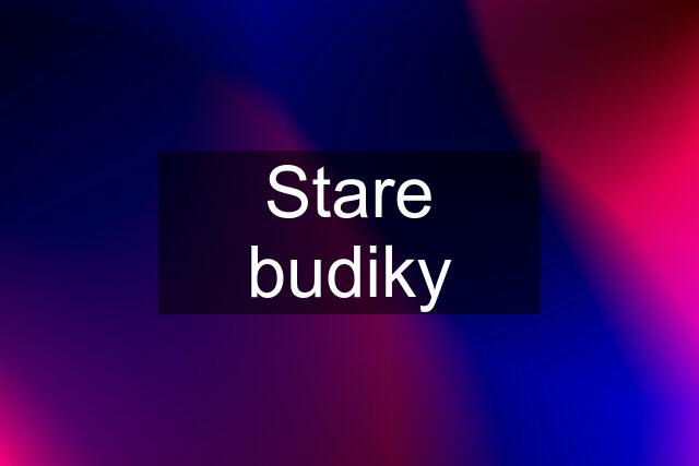 Stare budiky