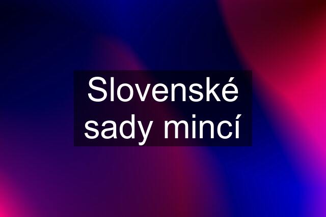 Slovenské sady mincí