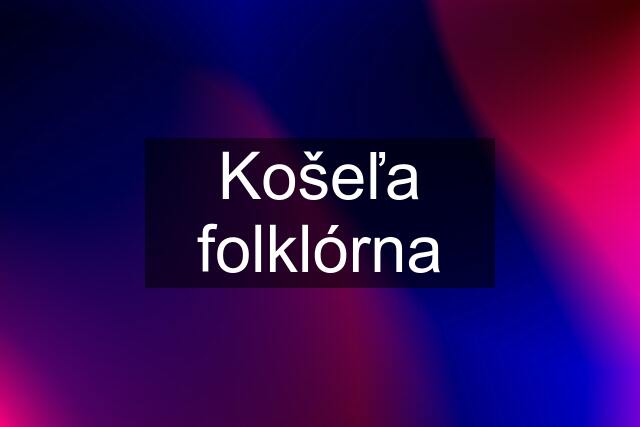 Košeľa folklórna