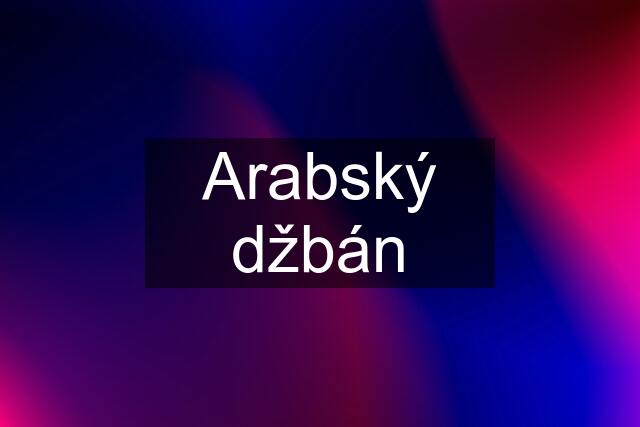 Arabský džbán