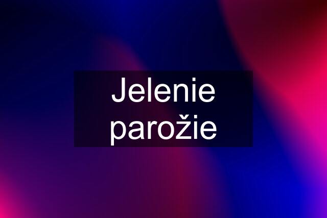 Jelenie parožie