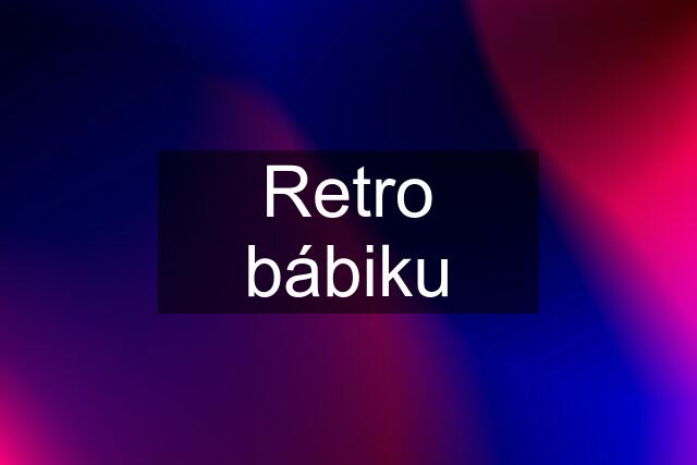 Retro bábiku