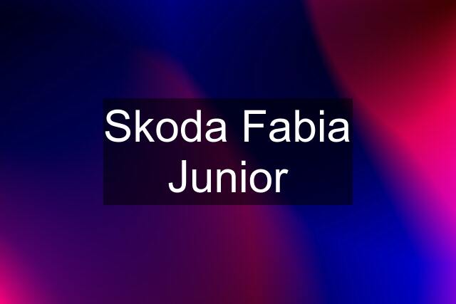 Skoda Fabia Junior