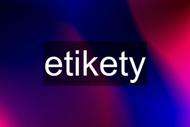 etikety