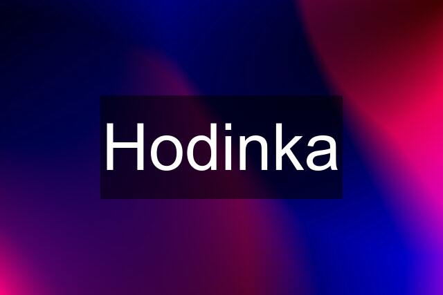 Hodinka