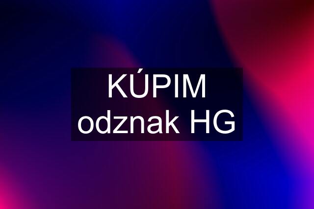 KÚPIM odznak HG