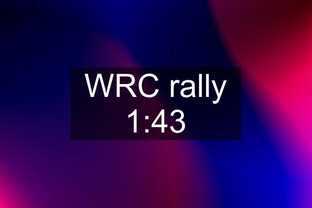 WRC rally 1:43