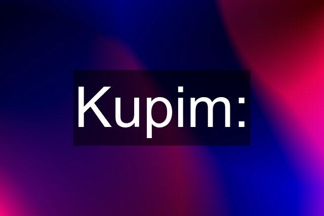 Kupim: