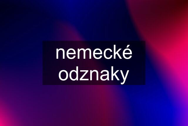 nemecké odznaky