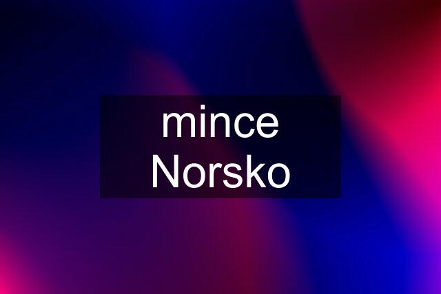 mince Norsko