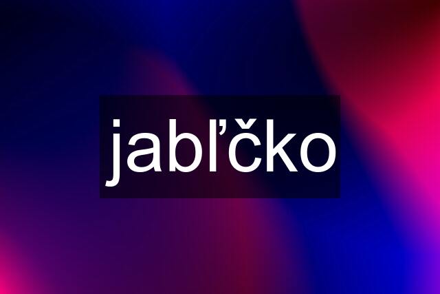 jabľčko