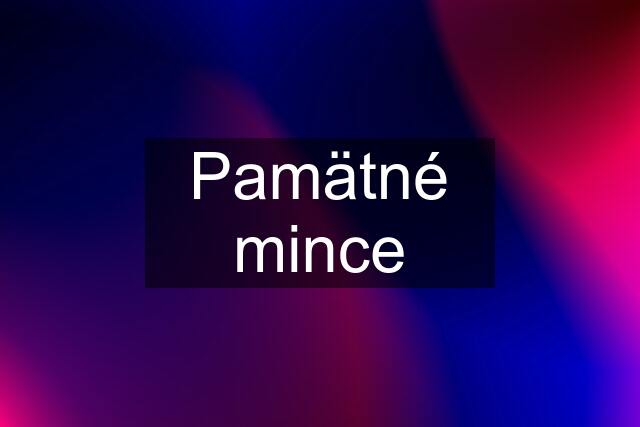 Pamätné mince