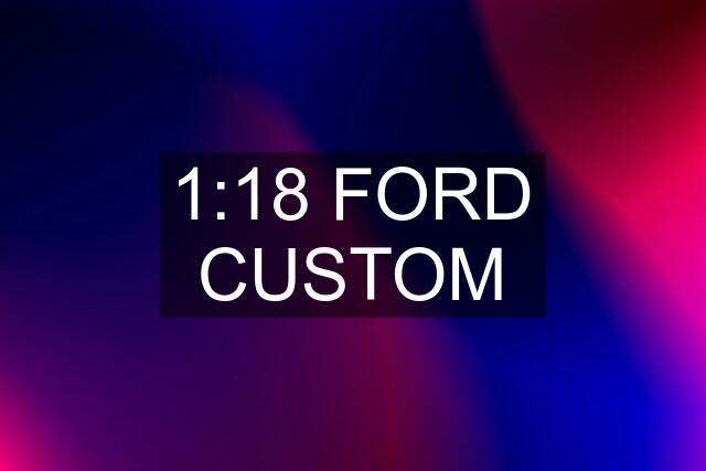 1:18 FORD CUSTOM