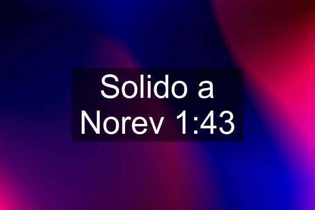 Solido a Norev 1:43