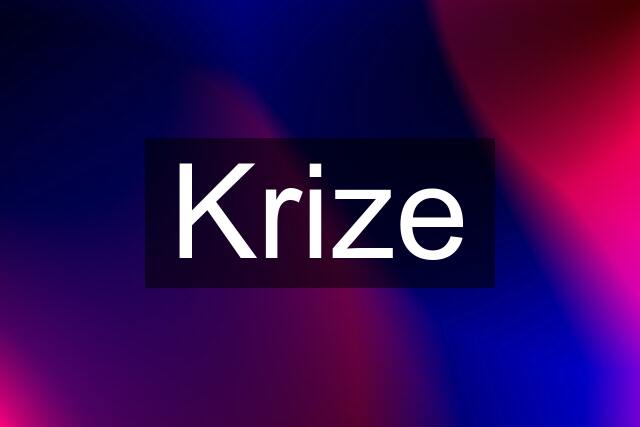 Krize