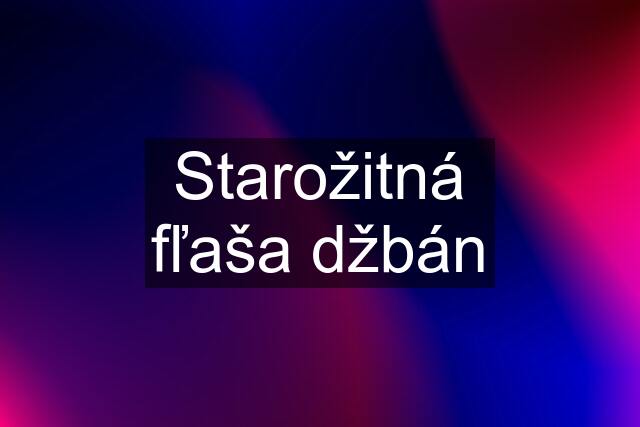 Starožitná fľaša džbán