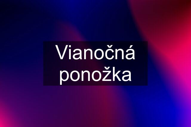 Vianočná ponožka