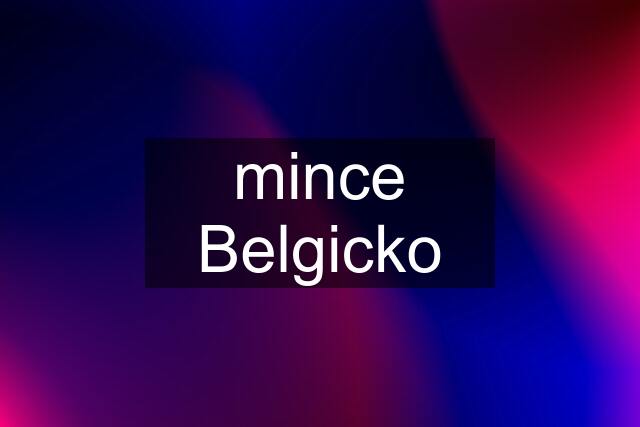 mince Belgicko