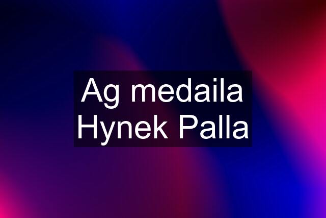 Ag medaila Hynek Palla