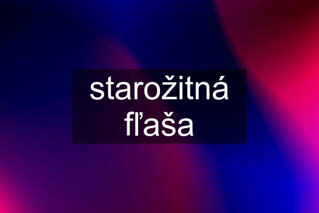 starožitná fľaša