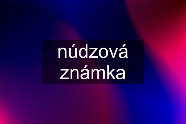 núdzová známka