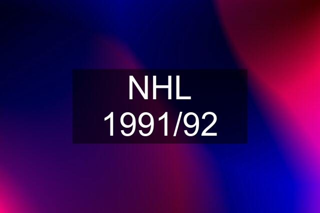 NHL 1991/92