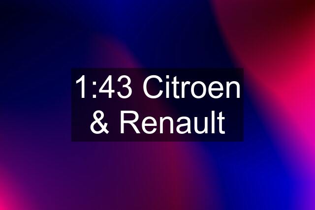 1:43 Citroen & Renault