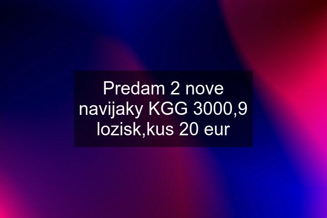 Predam 2 nove navijaky KGG 3000,9 lozisk,kus 20 eur